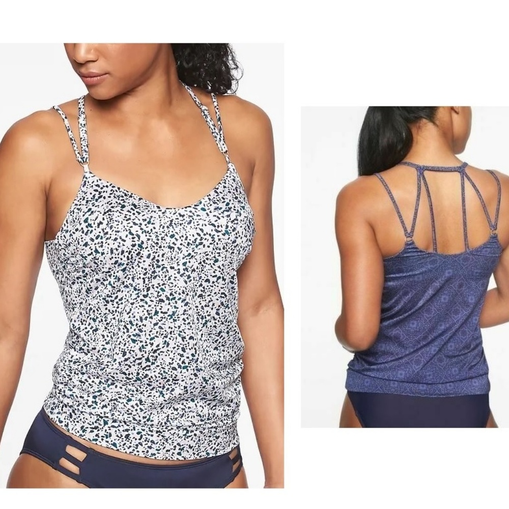 Athleta Aqualuxe Confetti Tankini XXS v489